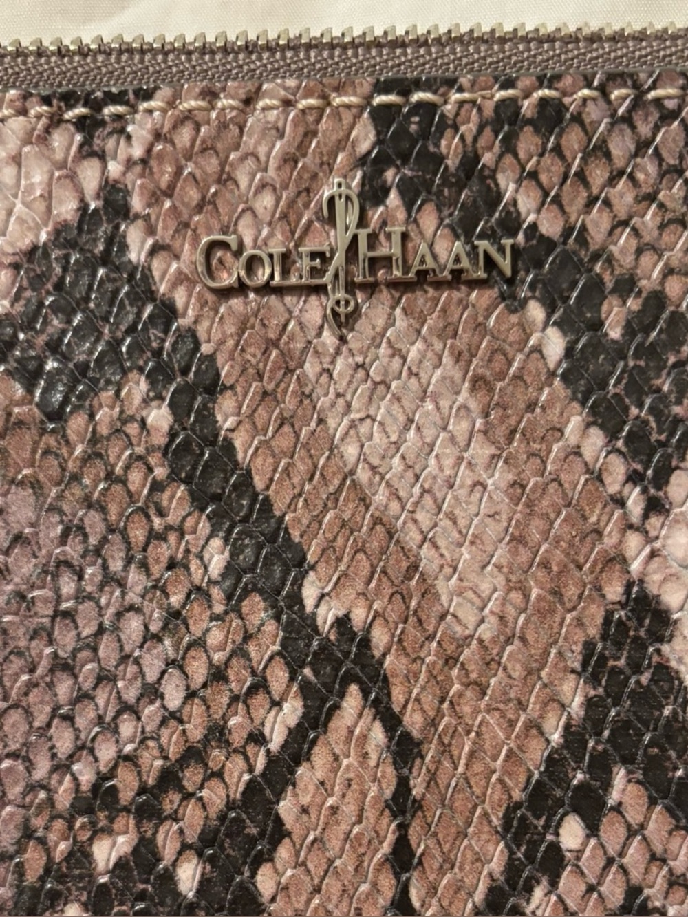 Cole Haan snake print leather wristlet - Like New - Picture 3 of 5